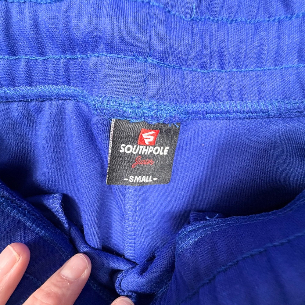 Southpole Mens Junior Jogger Sweatpants Royal Blue Colorblock 19323-1523N Small - Picture 2 of 9